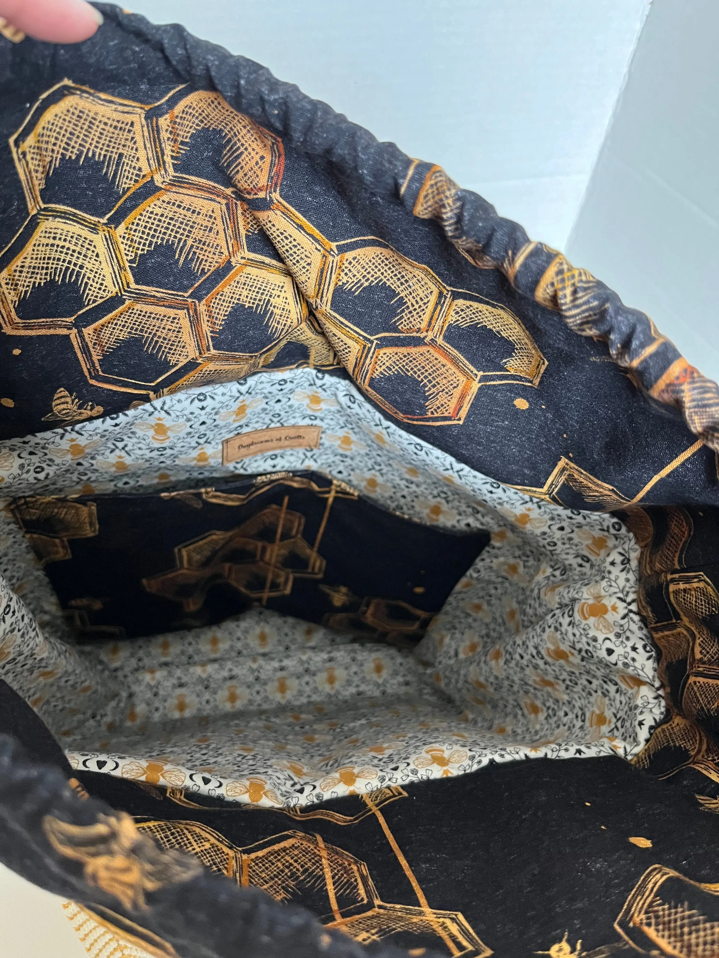 Bee Themed Large Project Bag