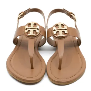 Claire Flat Thong Sandal in Royal Tan