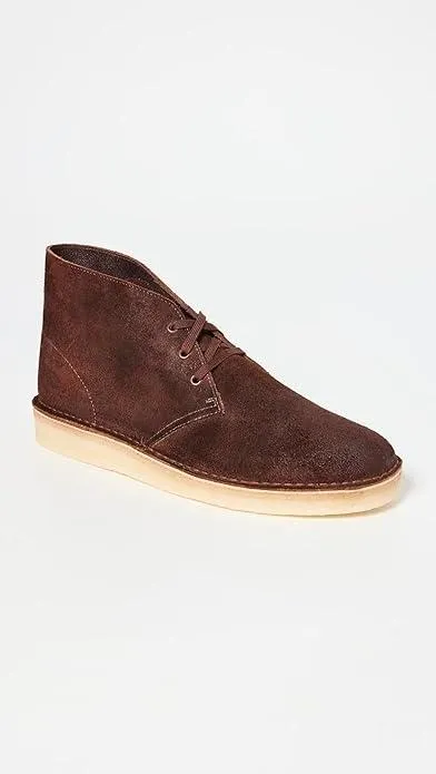 Clarks Men's Desert Coal Chukka Boot, British Tan Suede