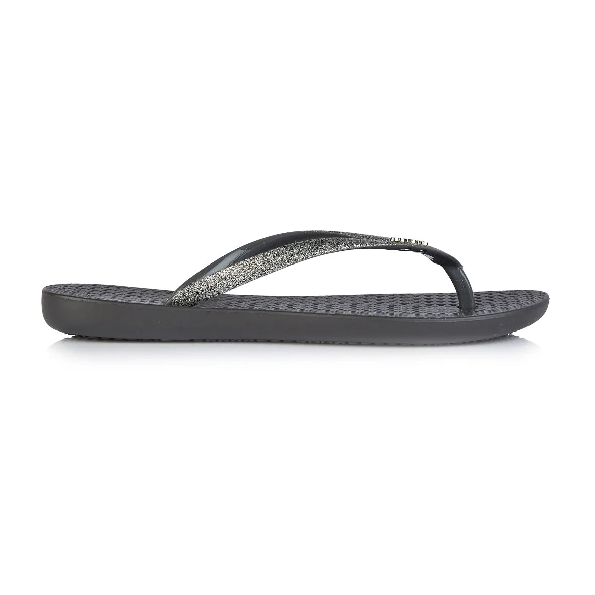 Coloko Orchid Pewter Grey Glitter Curve Slim Sole Sparkly Glamorous Flip Flops