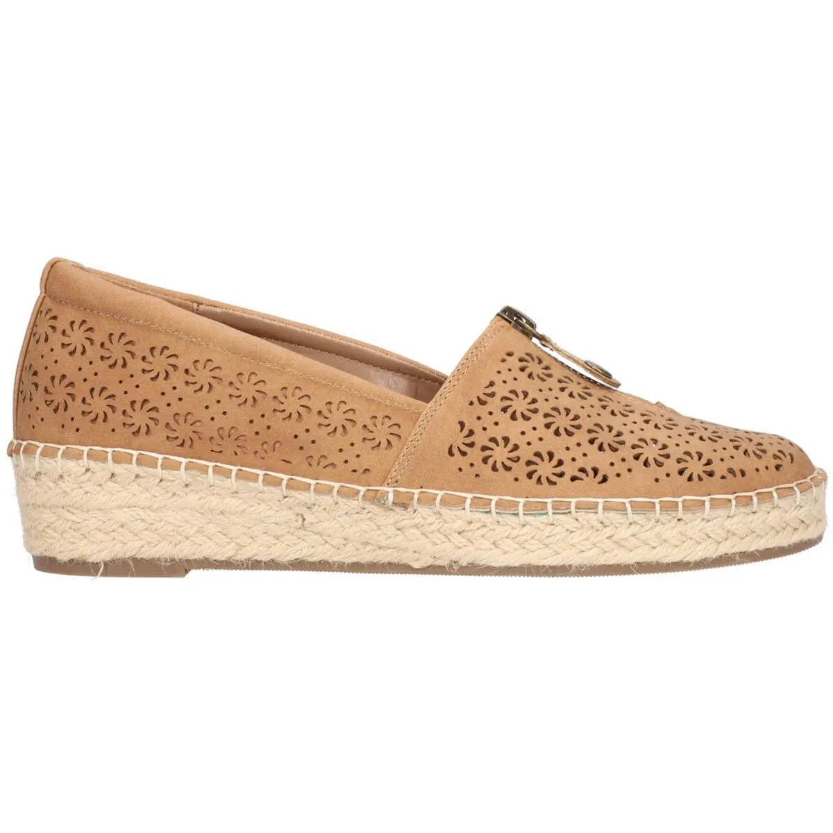 Easy Street Womens Zenon Faux Suede Slip On Espadrilles