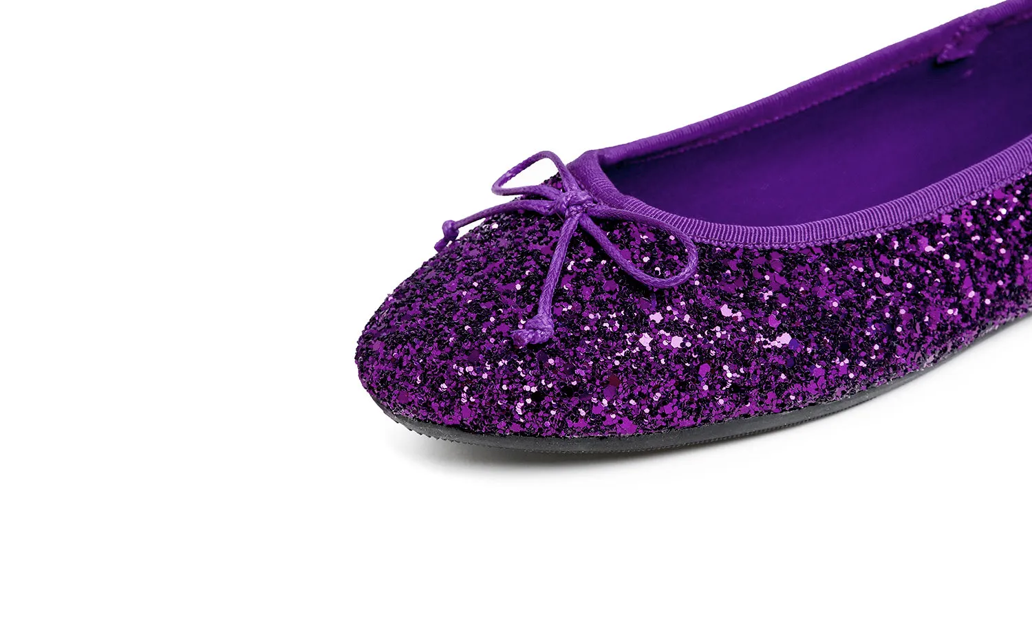 Feversole Women's Sparkle Memory Foam Cushioned Colorful Shiny Ballet Flats Glitter