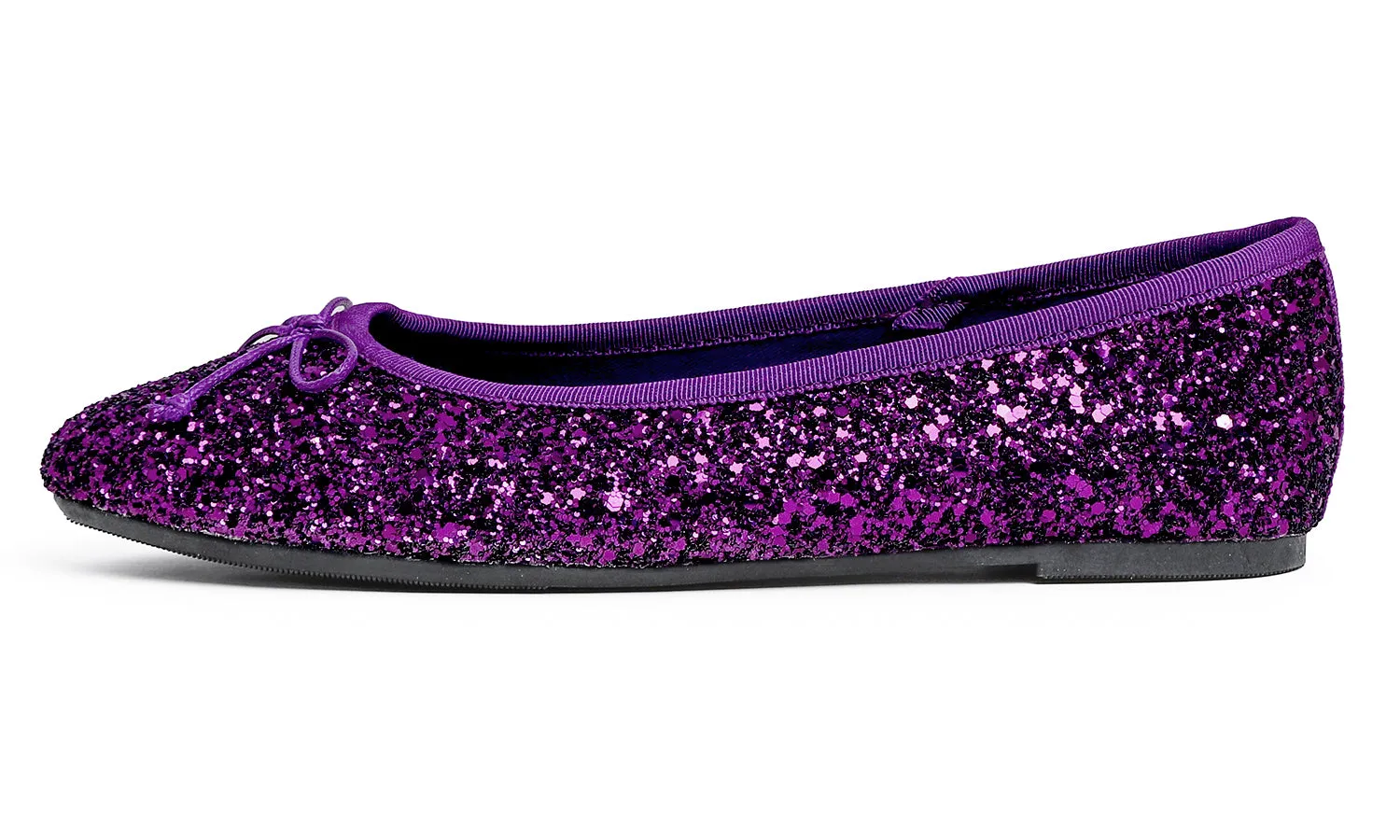 Feversole Women's Sparkle Memory Foam Cushioned Colorful Shiny Ballet Flats Glitter