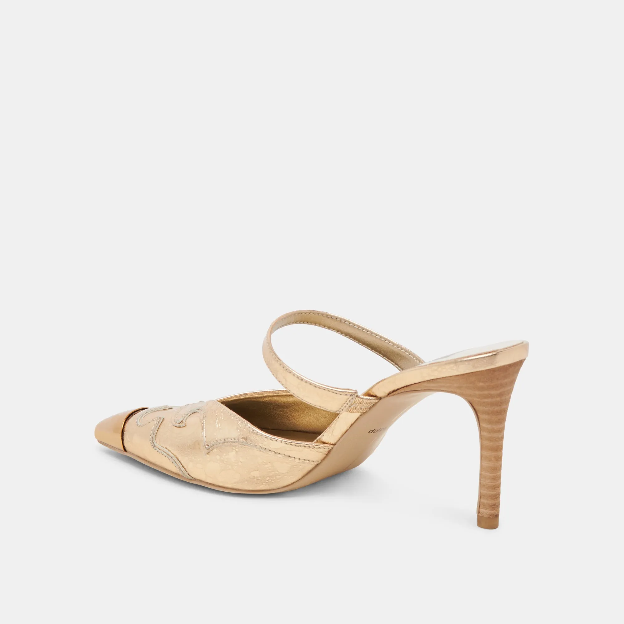 KLOVER HEELS GOLD DISTRESSED LEATHER