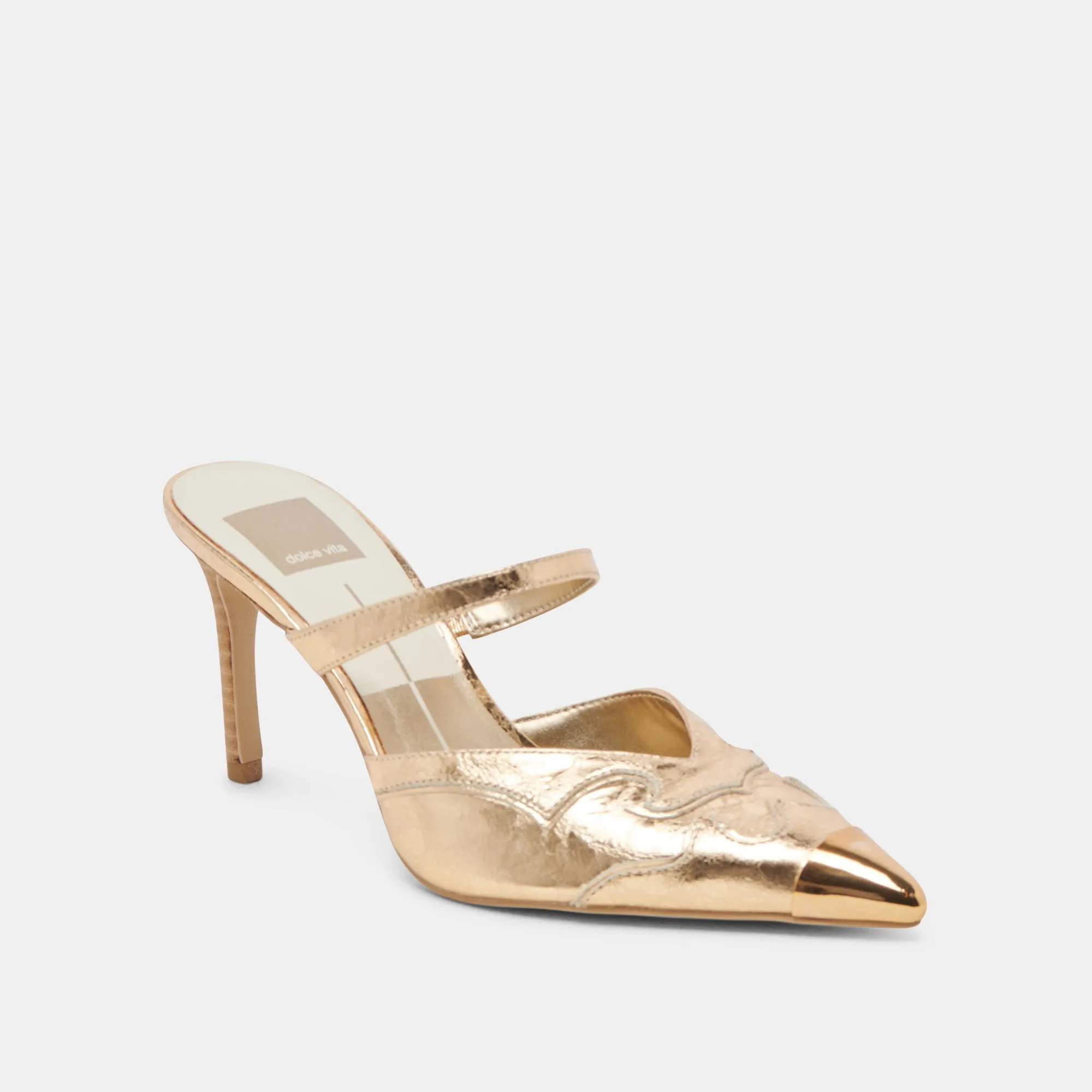 KLOVER HEELS GOLD DISTRESSED LEATHER