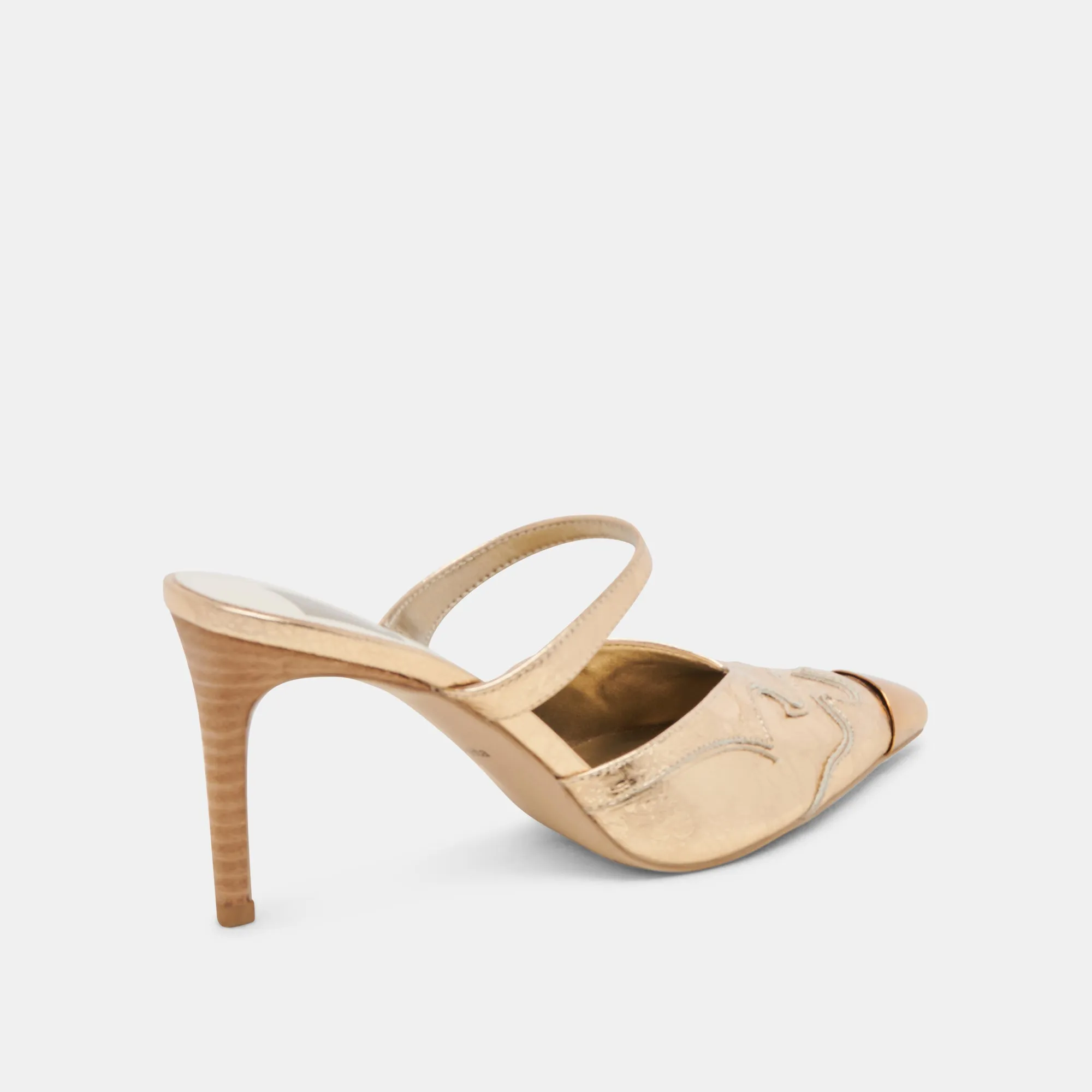 KLOVER HEELS GOLD DISTRESSED LEATHER