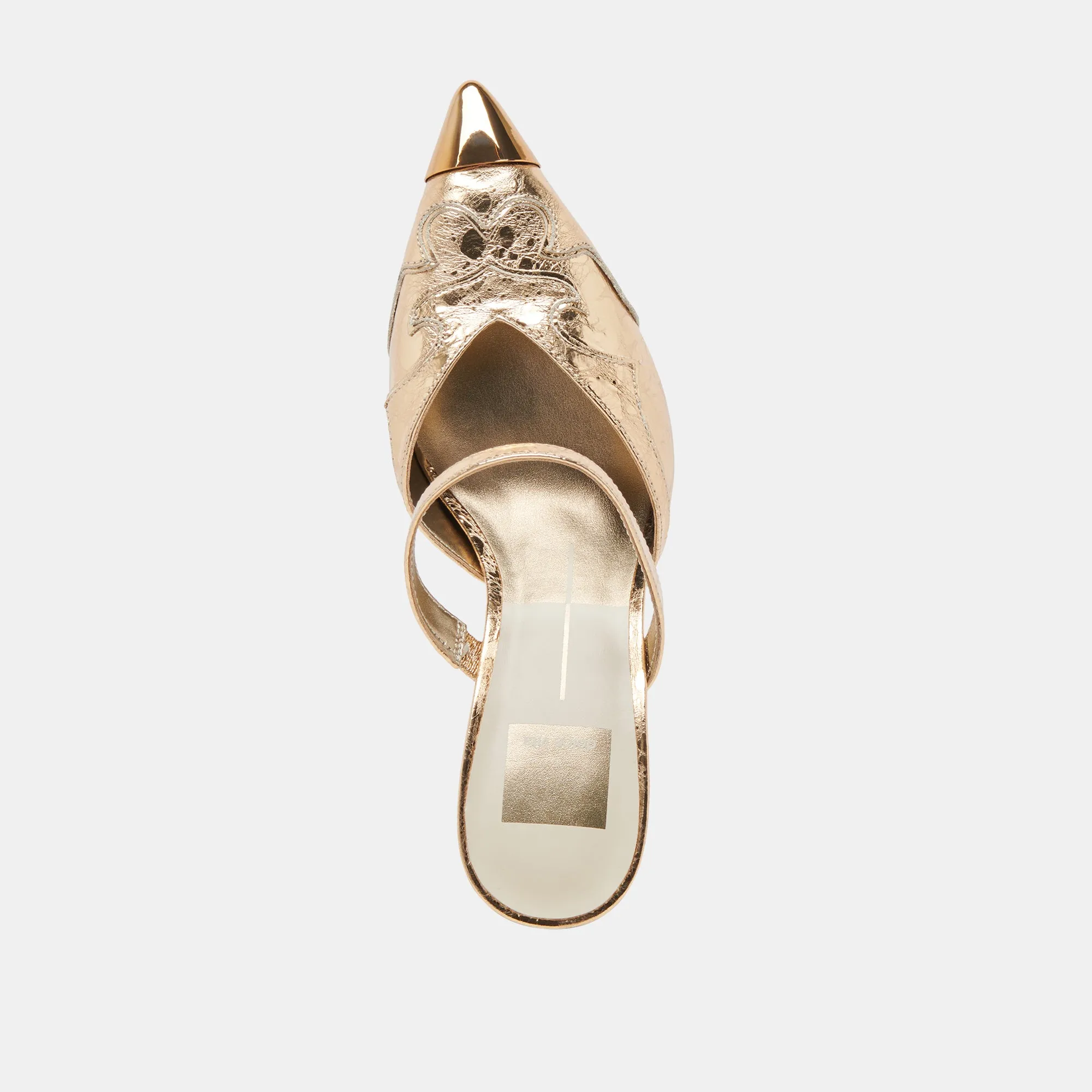 KLOVER HEELS GOLD DISTRESSED LEATHER