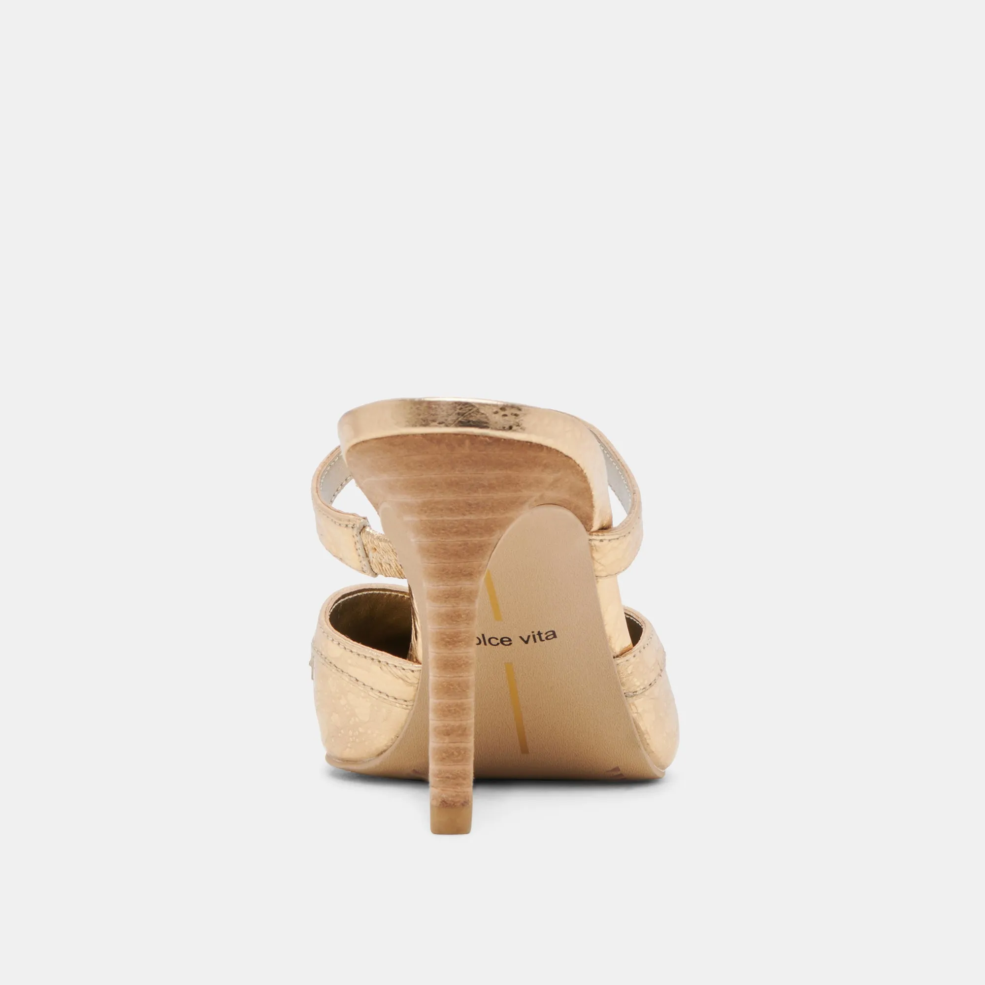 KLOVER HEELS GOLD DISTRESSED LEATHER