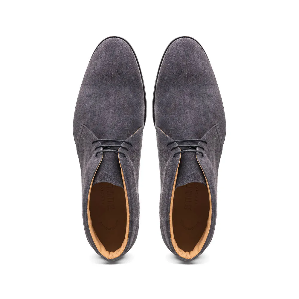 Marco Italian Sueded Calfskin Chukka Boot in Grey by Zelli Italia