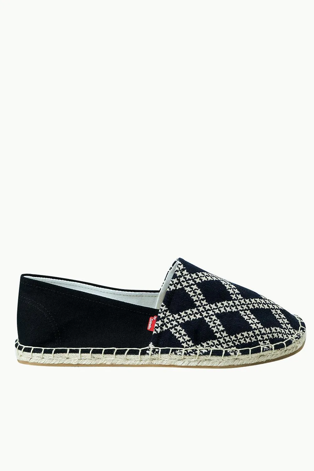 Men's Diagonal Check Print Espadrilles