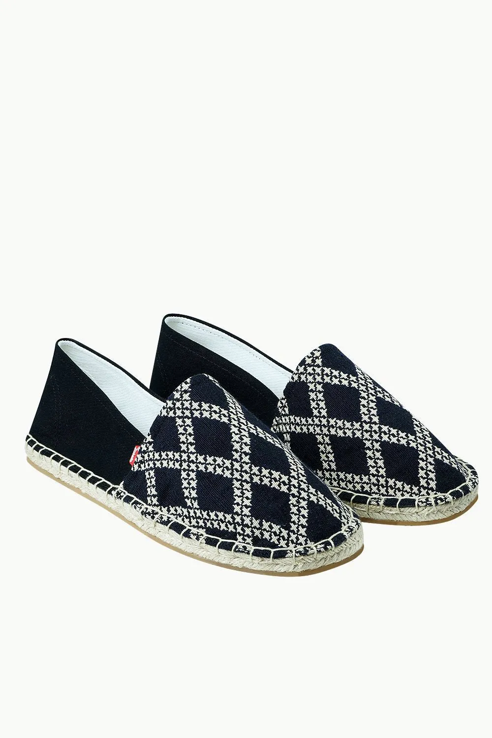 Men's Diagonal Check Print Espadrilles