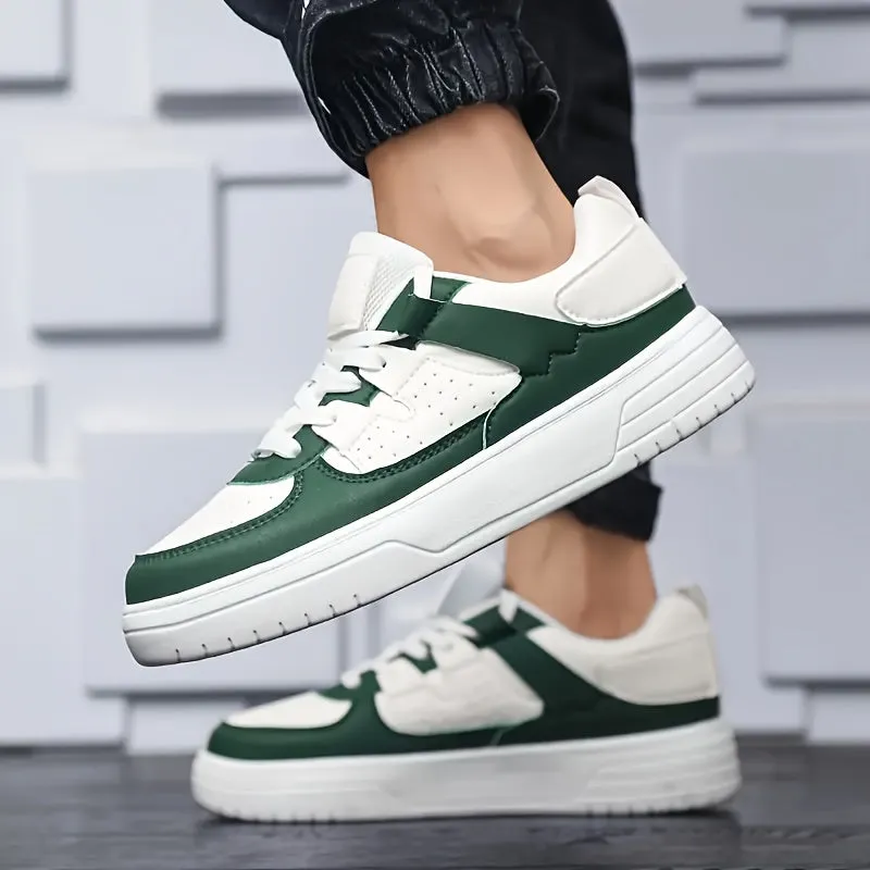 Men's Stylish Casual Lightweight Lace-Up Trainers with Thick Sole | Perfect for All Seasons