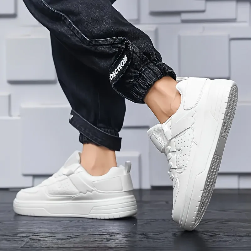 Men's Stylish Casual Lightweight Lace-Up Trainers with Thick Sole | Perfect for All Seasons