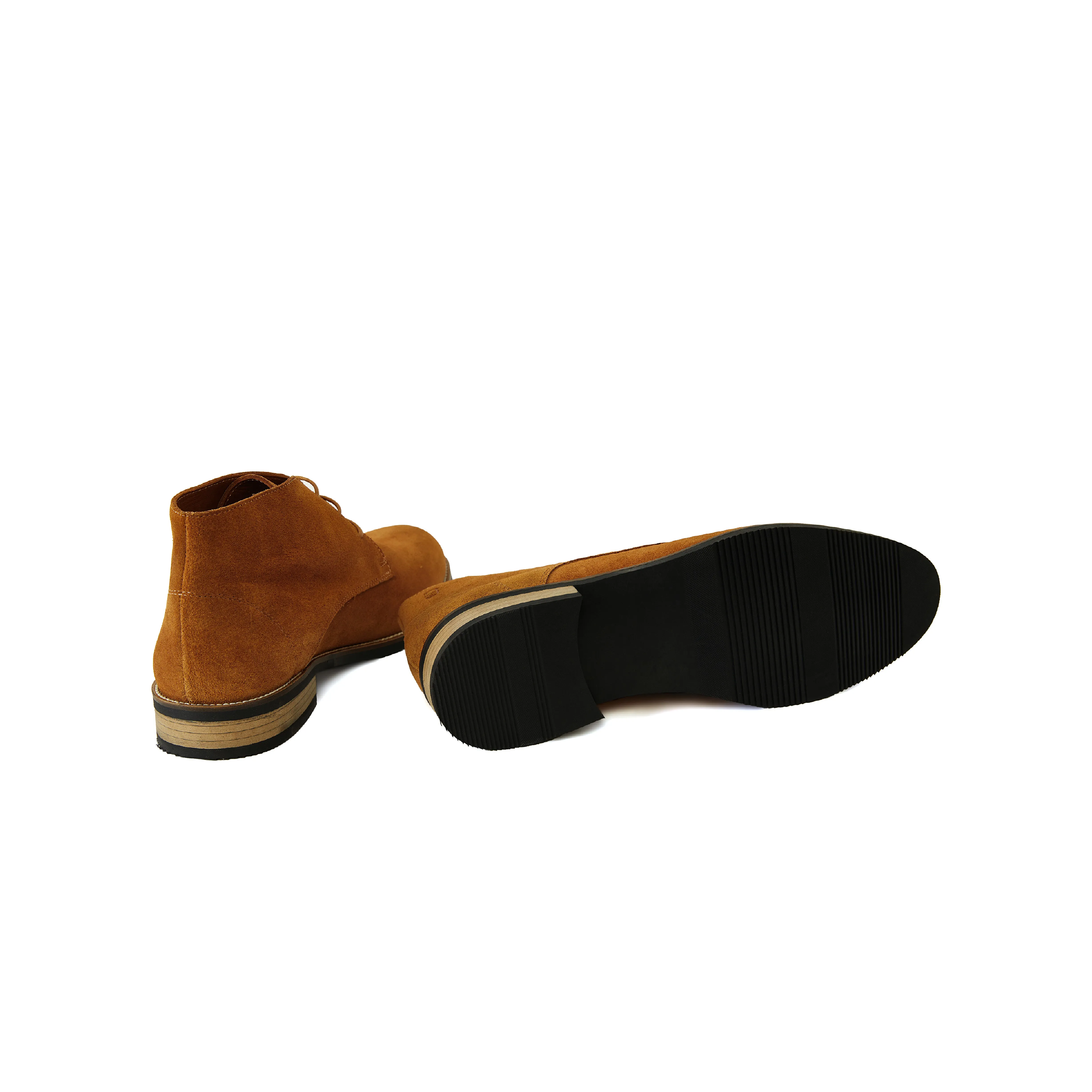 Men's Suede Calf Leather Handmade Derby Boots M10006