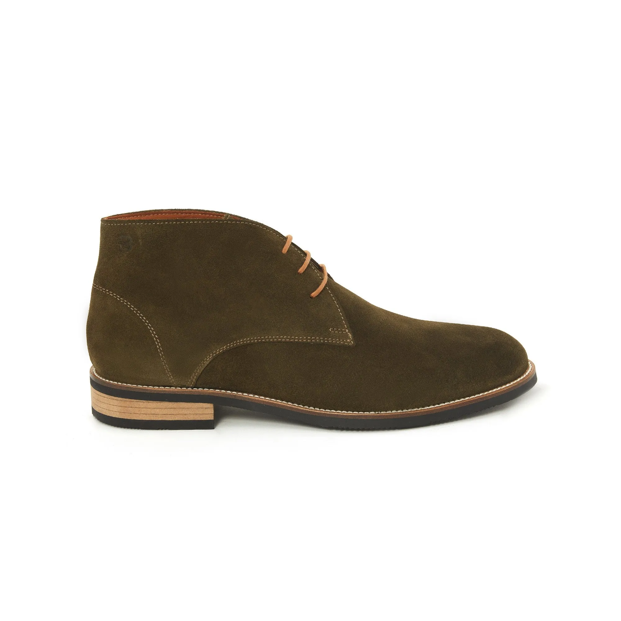 Men's Suede Calf Leather Handmade Derby Boots M10006