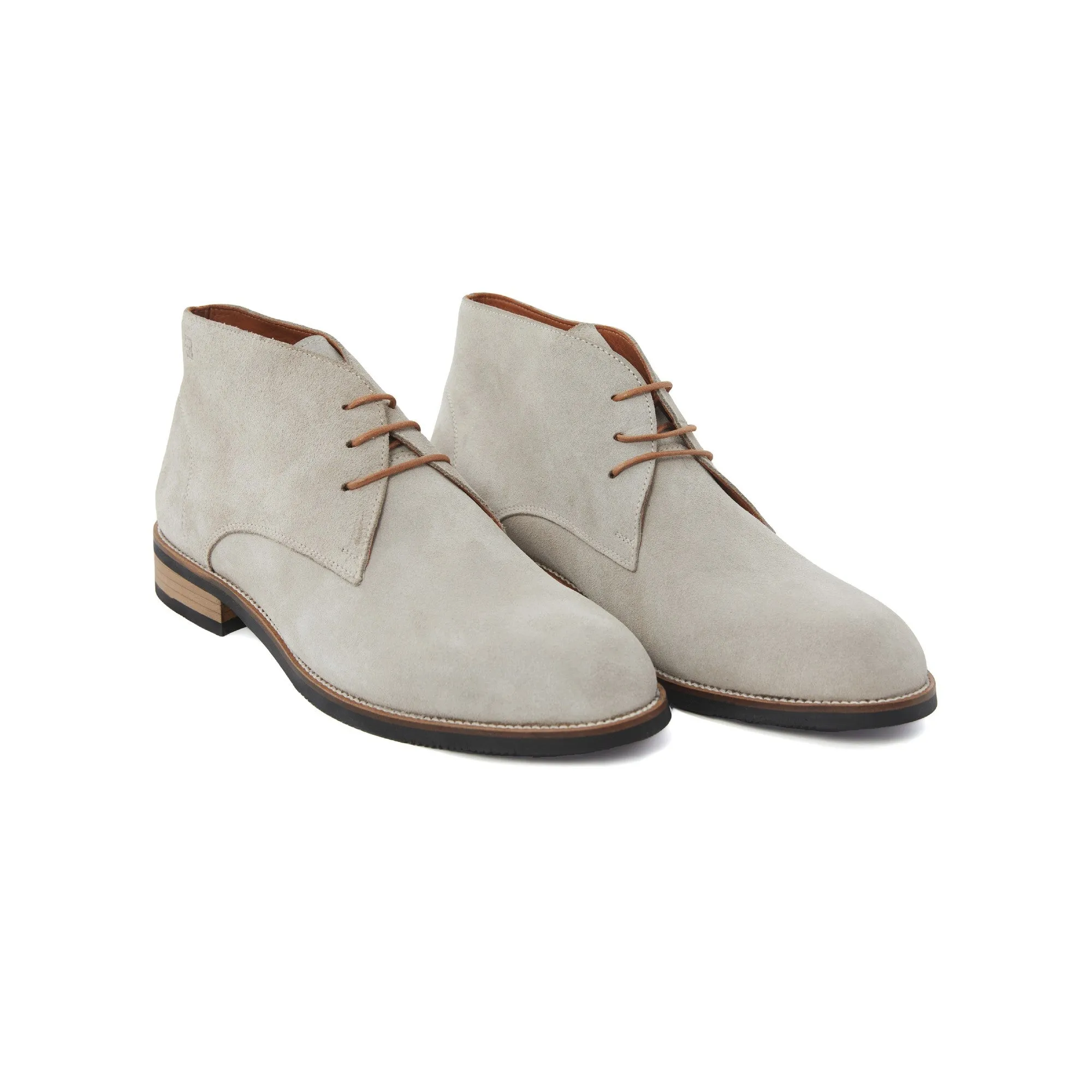 Men's Suede Calf Leather Handmade Derby Boots M10006