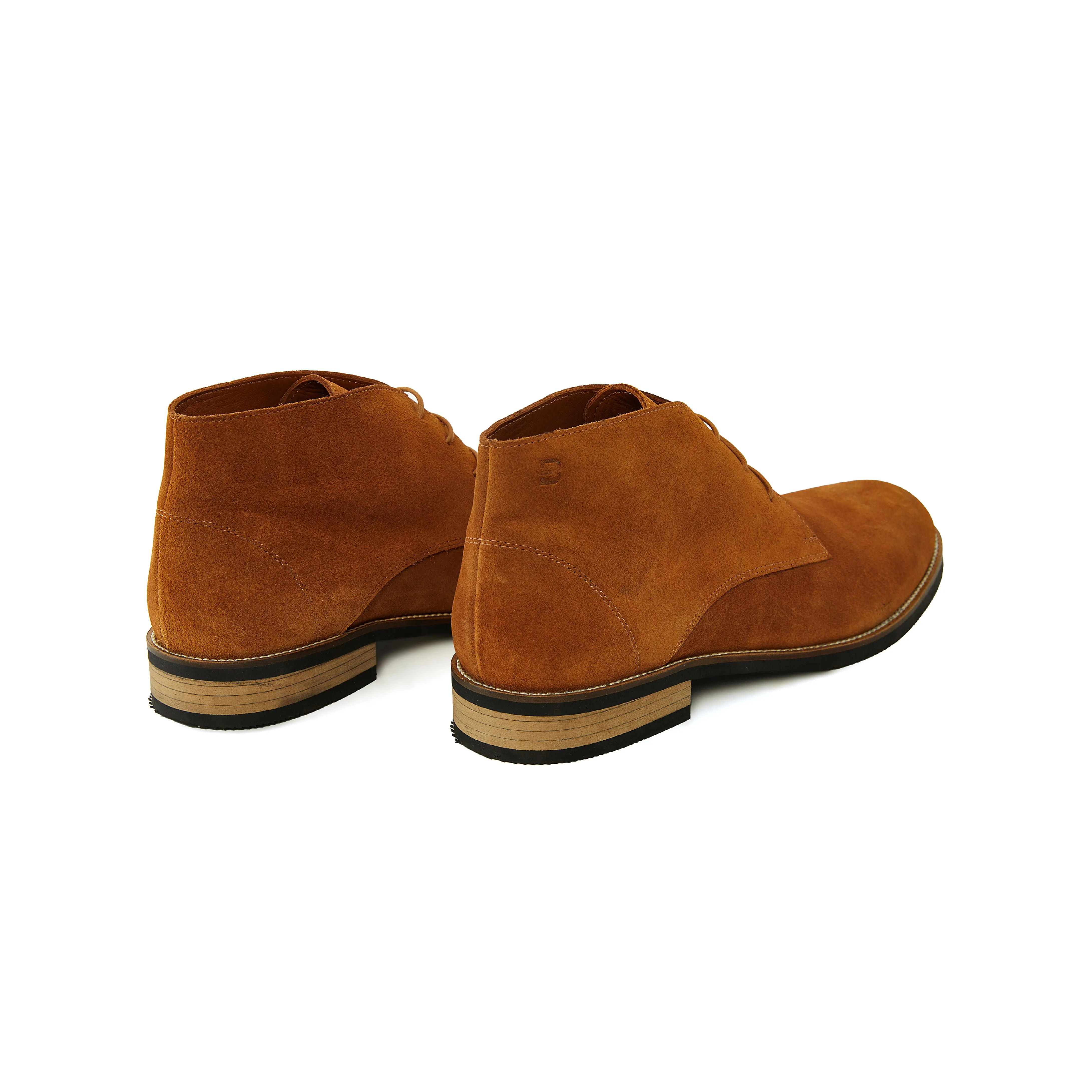 Men's Suede Calf Leather Handmade Derby Boots M10006