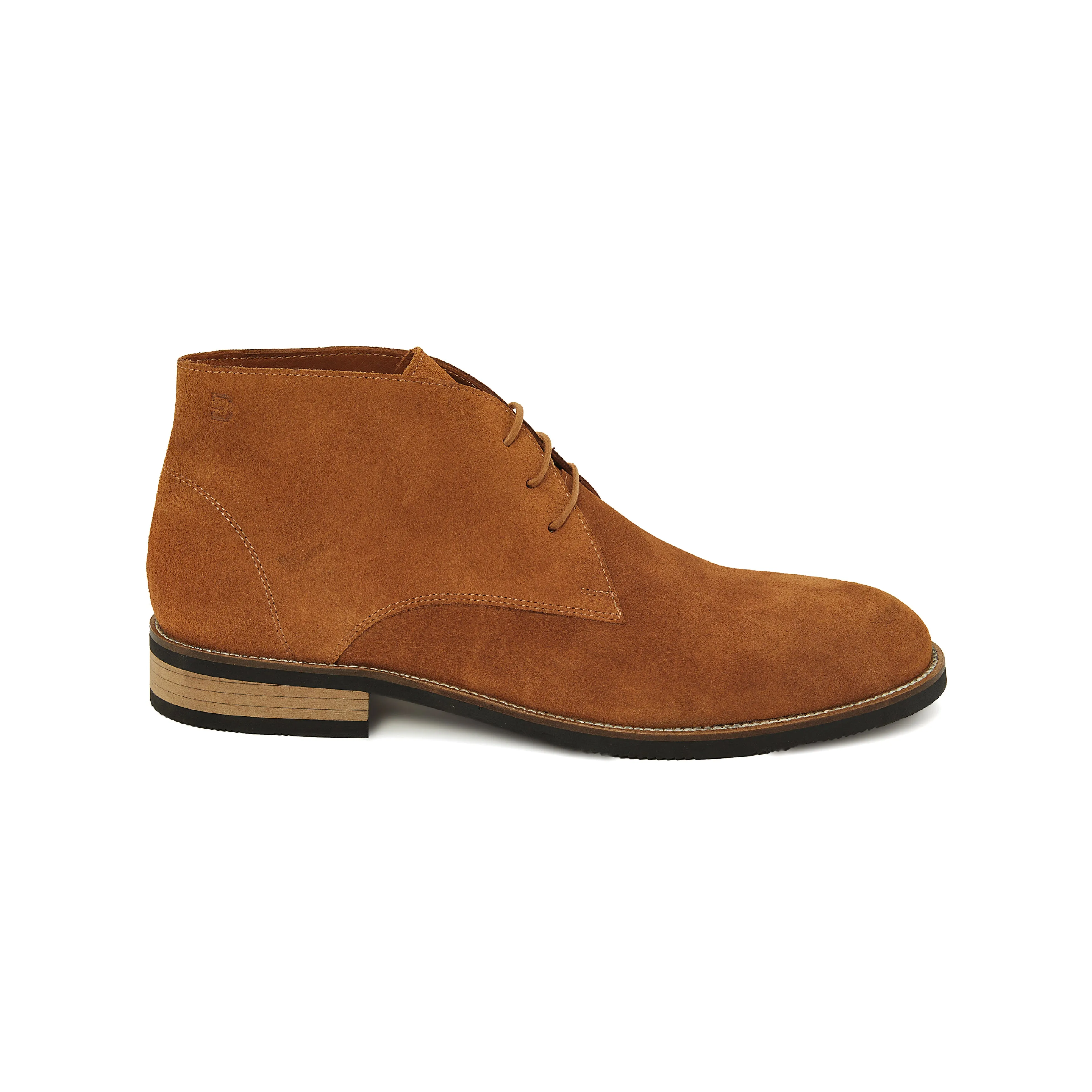 Men's Suede Calf Leather Handmade Derby Boots M10006