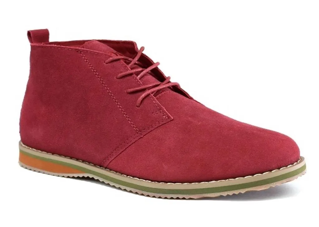 Men's Suede Desert Boot Red