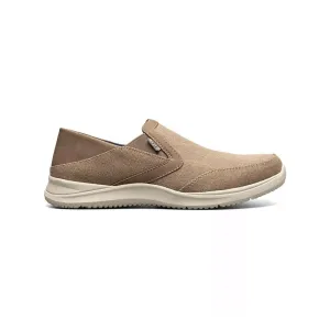 NUNN BUSH CONWAY EZ CANVAS MOC TOE SLIP ON STONE - MENS