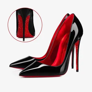 Patent Leather Pumps Sparkling Sole