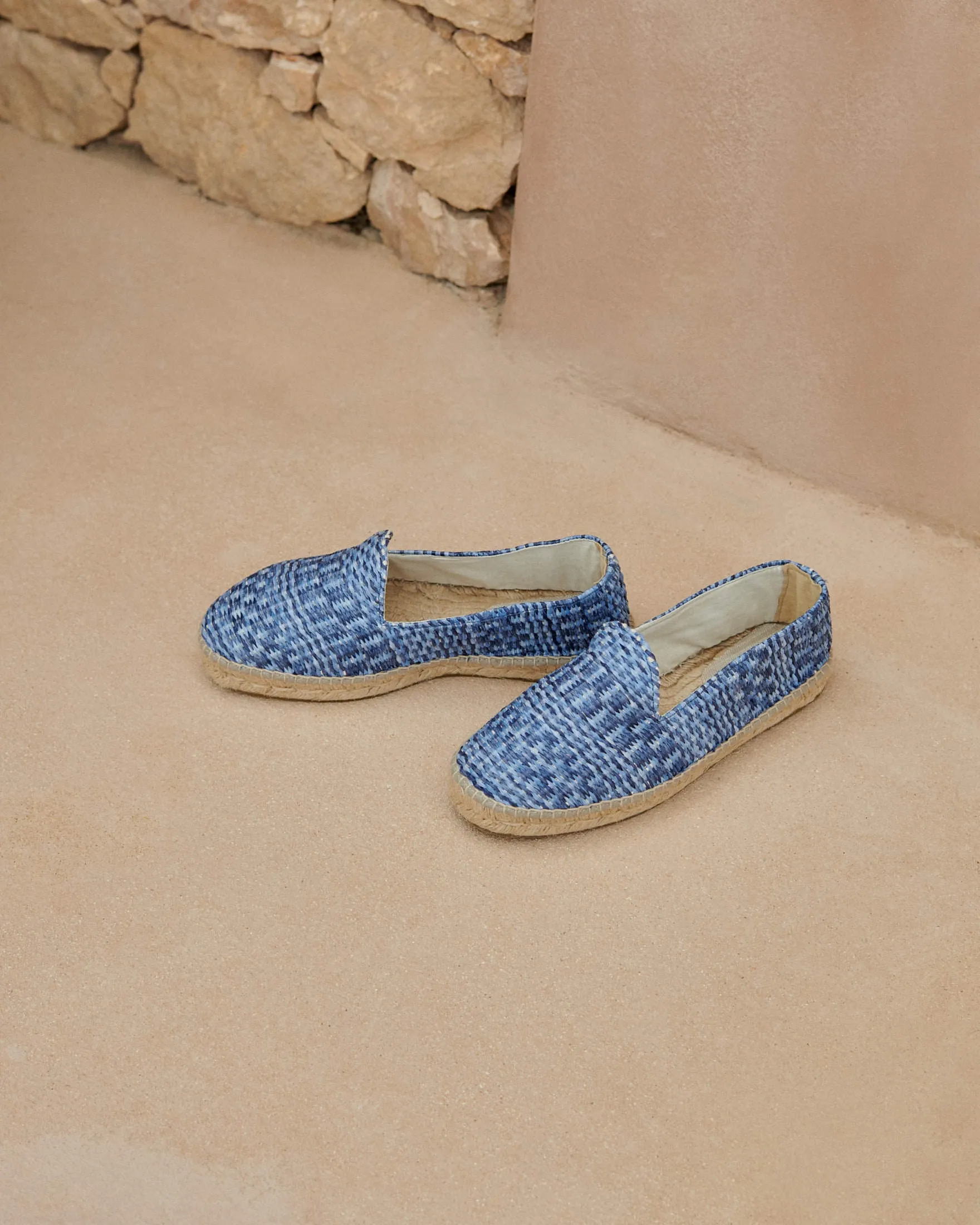 Raffia Pattern Espadrilles - Z08C0 - Yucatán Navy Indigo