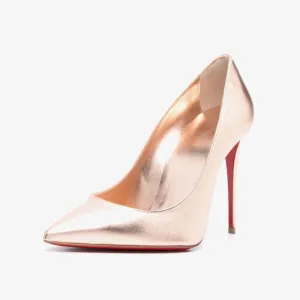 Rose Gold Leather Pump