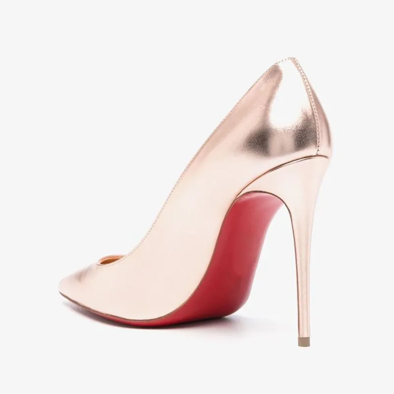 Rose Gold Leather Pump