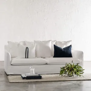 SEVILLA 3 SEATER SLIP COVER SOFA   |  POLAR WHITE