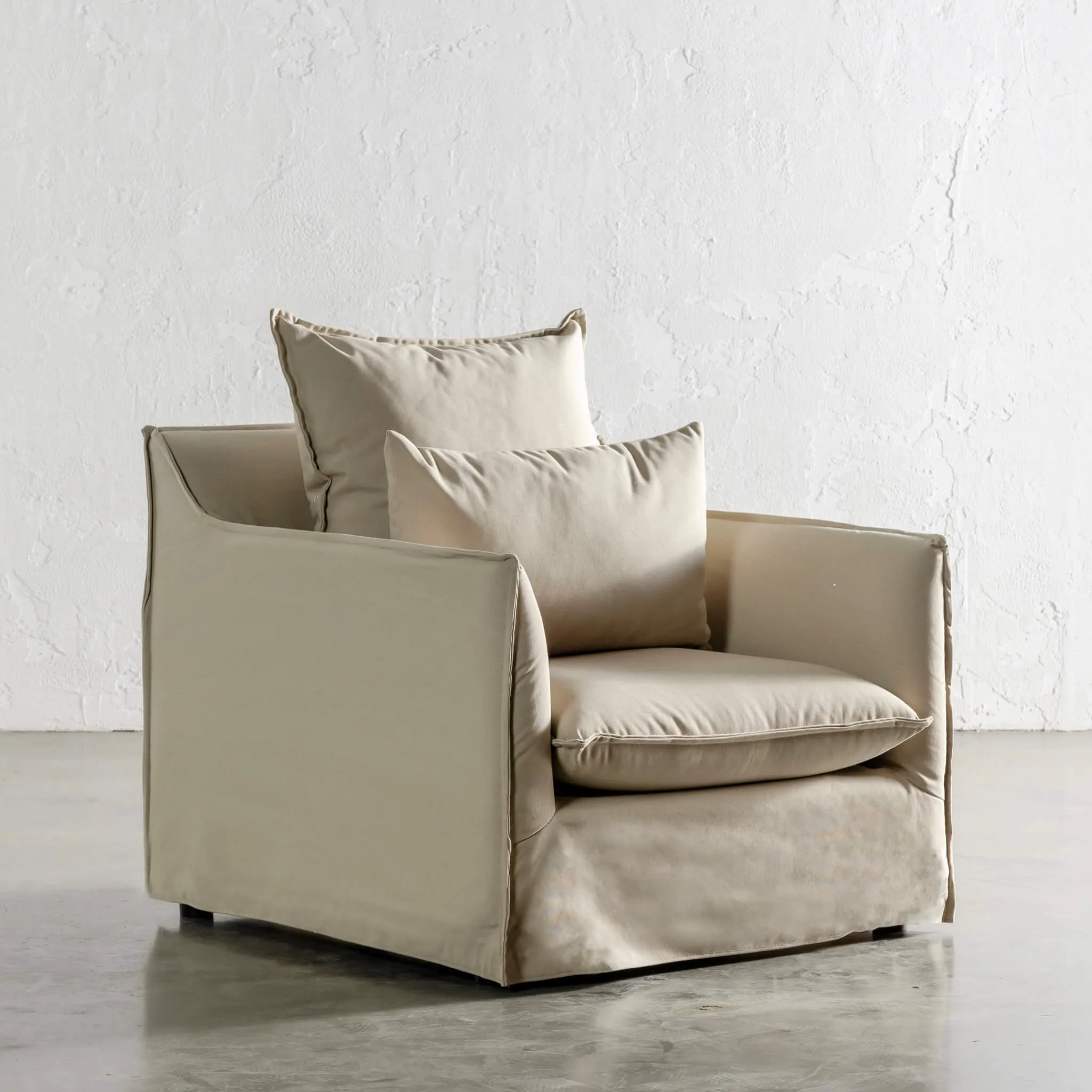 SEVILLA SLIP COVER ARMCHAIR   |  STOWE SAND