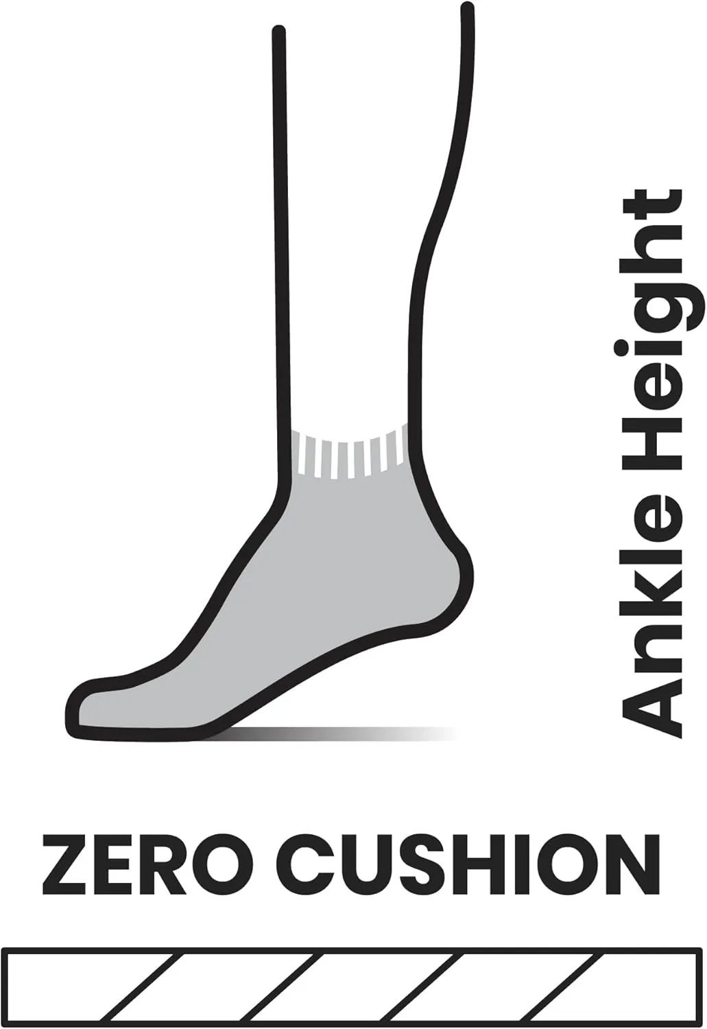 Smartwool Men's Run Zero Cushion Ankle Socks