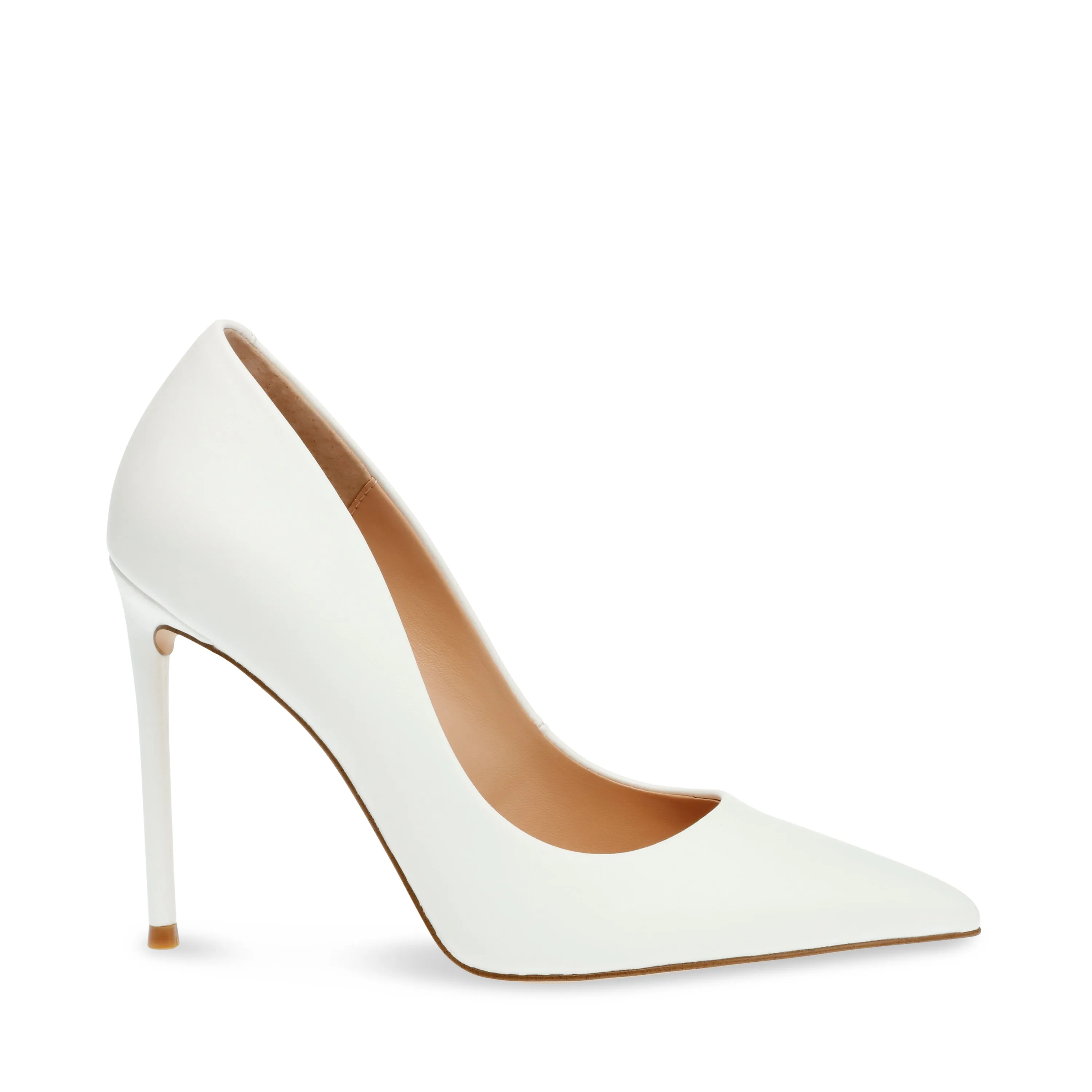 Steve Madden Vala White Paris Fashion High Heel Pointed Toe Stiletto Pumps