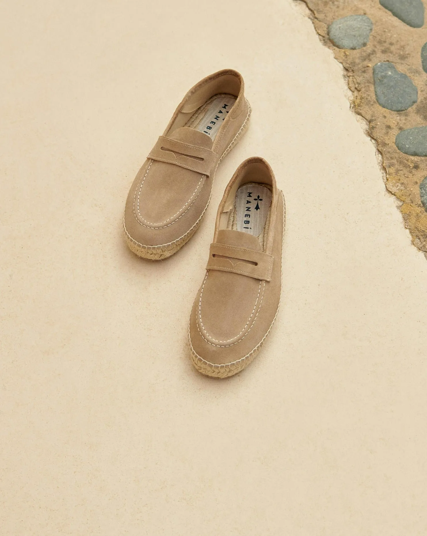 Suede Loafers Espadrilles - W19L0 - Hamptons Vintage Taupe
