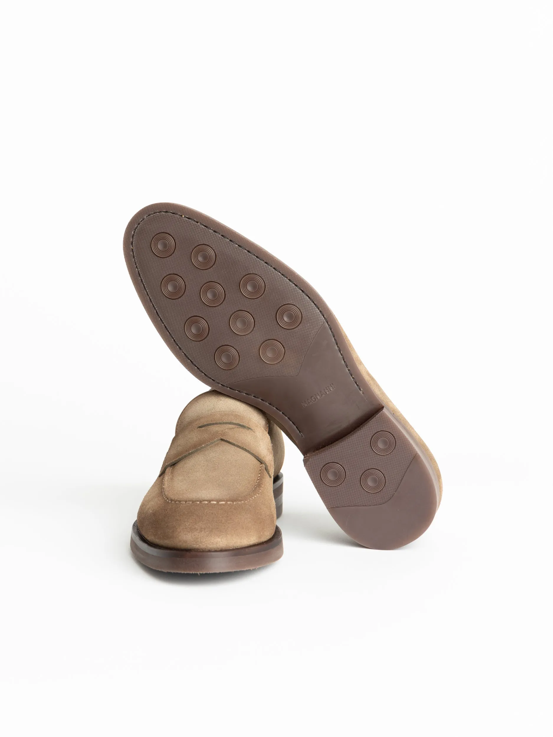 Taupe Brown Suede Lucien Loafers