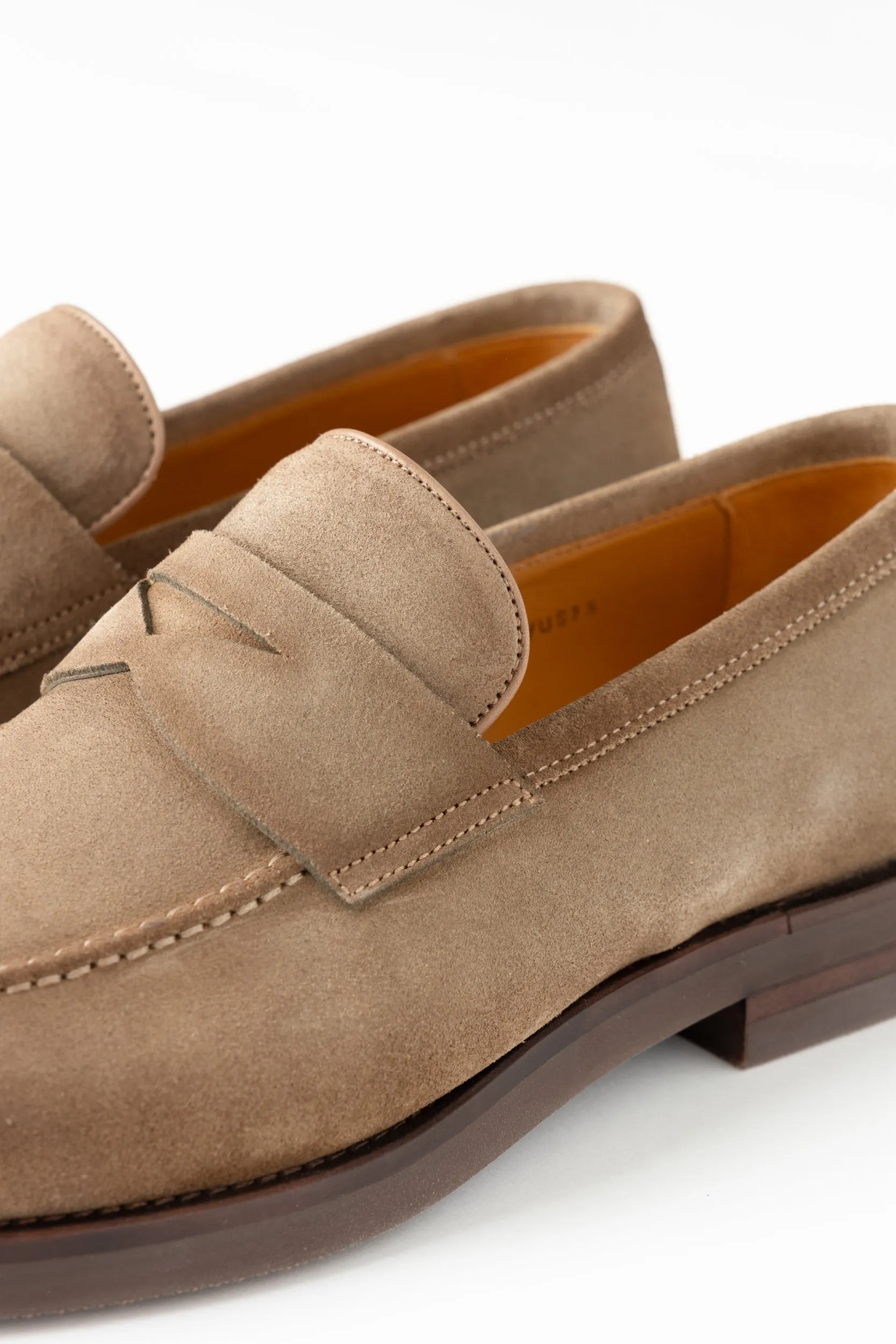 Taupe Brown Suede Lucien Loafers