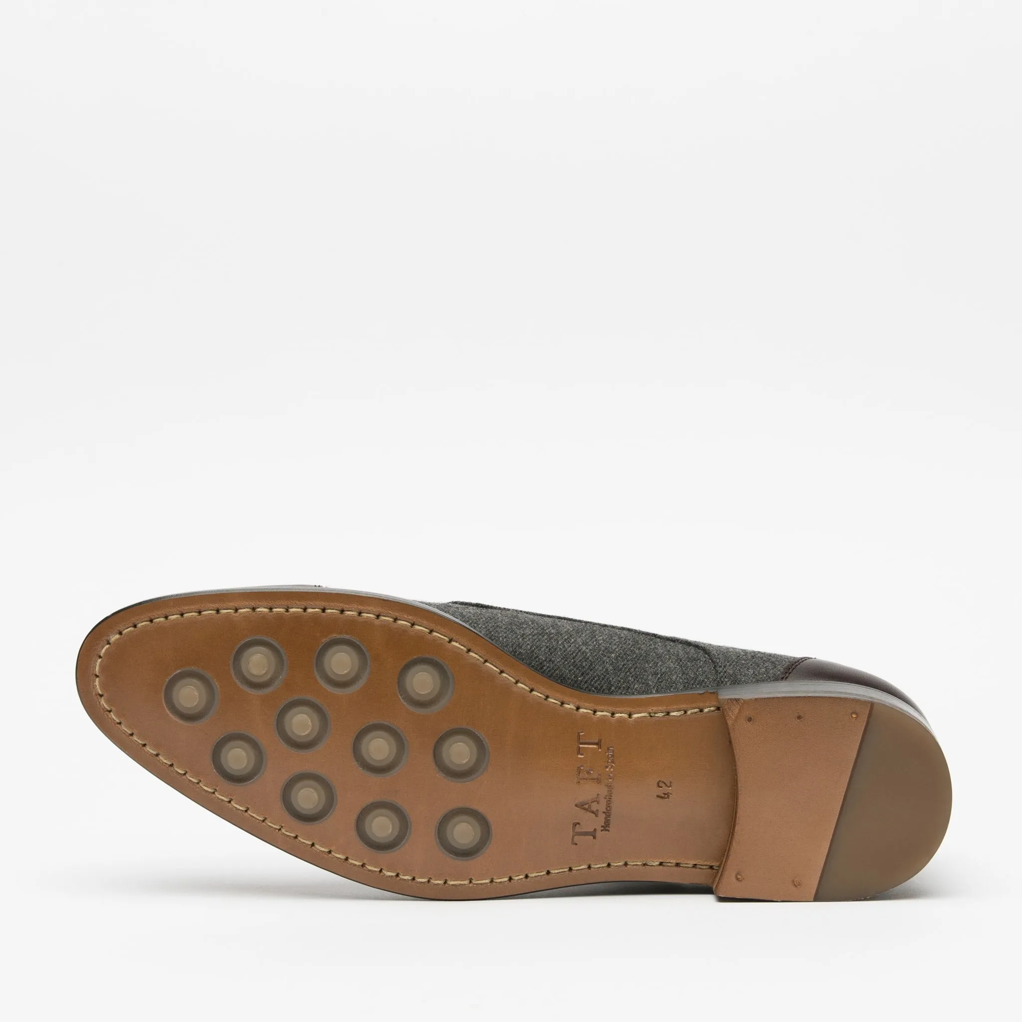 The Jack Shoe in Grey/Oxblood