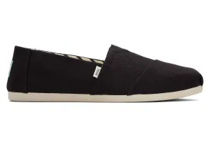 TOMS Mens Alpargata Recycled Cotton Canvas Espadrille - Black