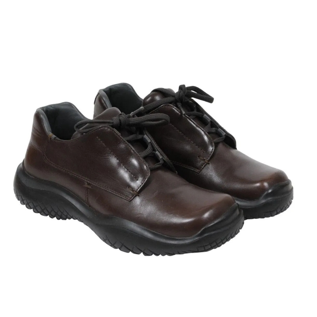 Vintage Chunky Derby Brown Leather AW99 Vibram Square Toe