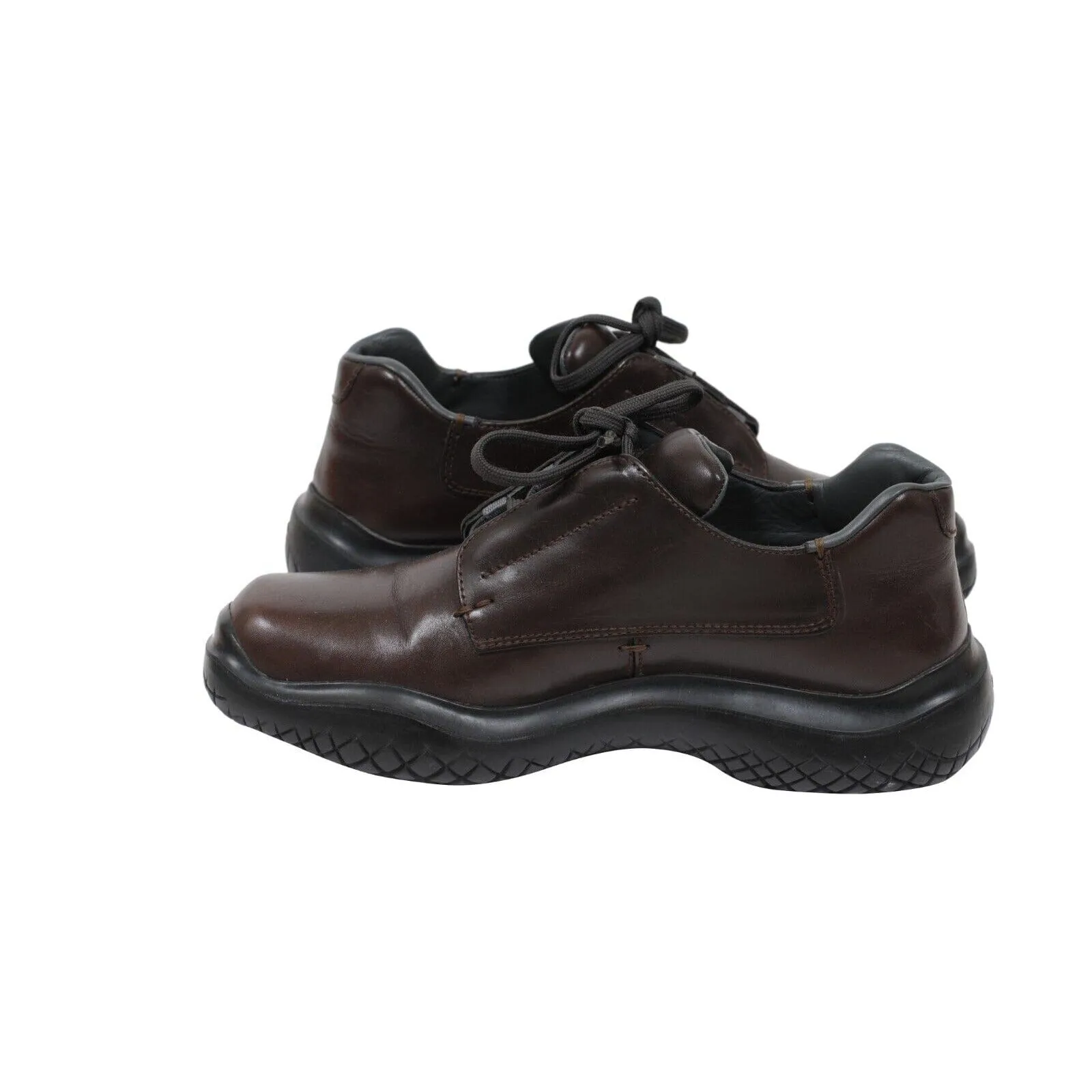 Vintage Chunky Derby Brown Leather AW99 Vibram Square Toe