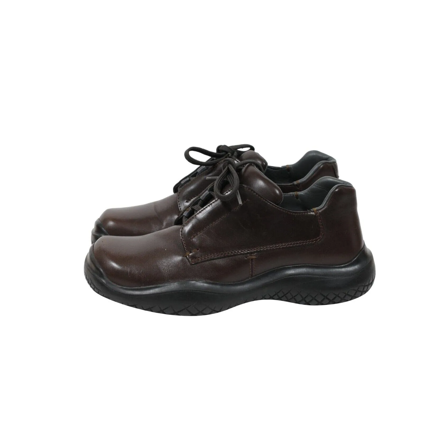 Vintage Chunky Derby Brown Leather AW99 Vibram Square Toe