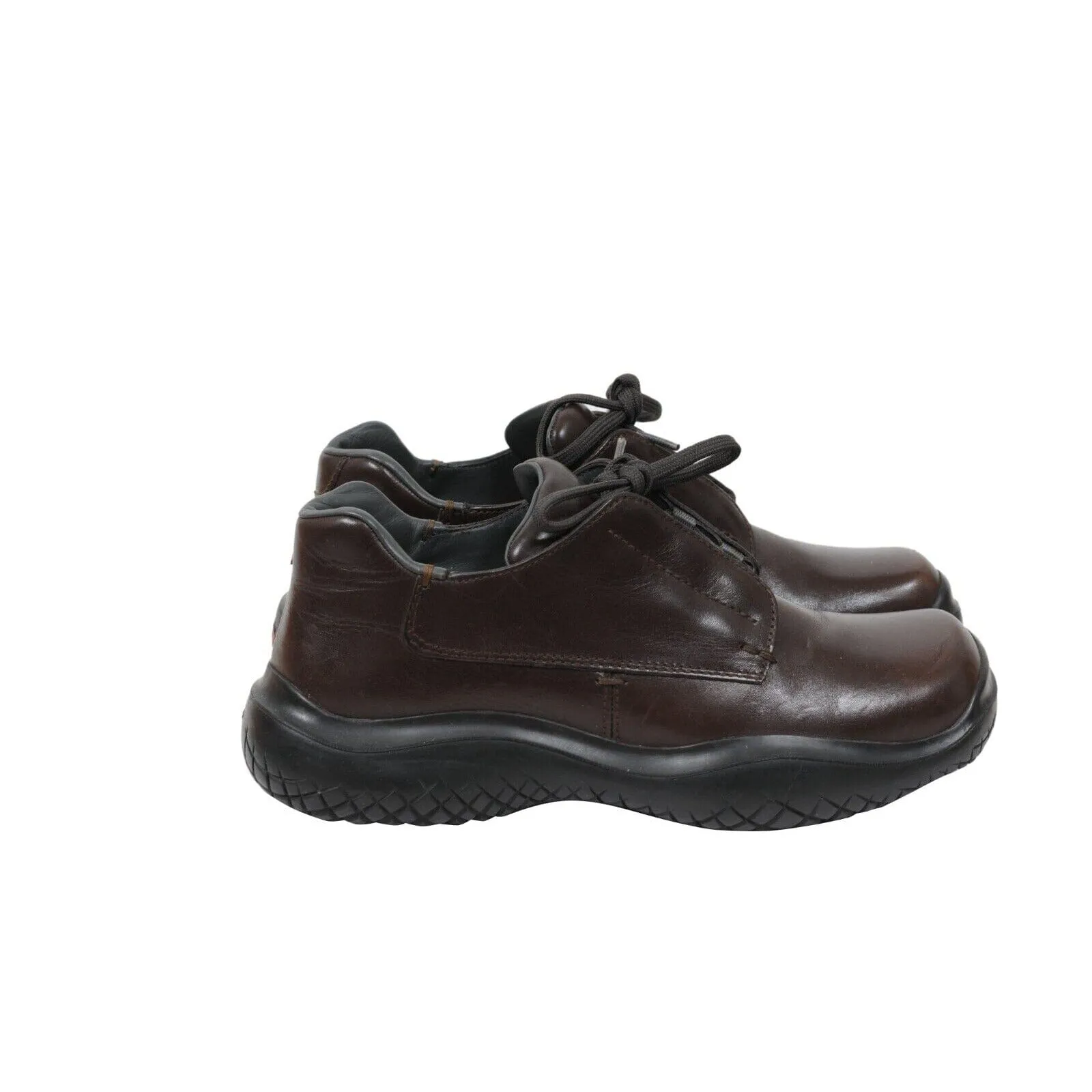 Vintage Chunky Derby Brown Leather AW99 Vibram Square Toe