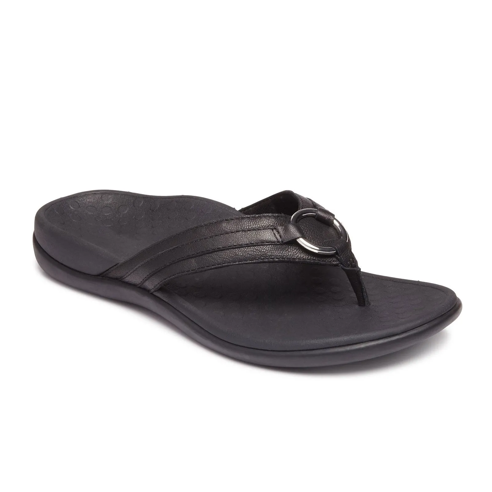 Vionic Aloe Sandal (Women) - Black Nappa Leather
