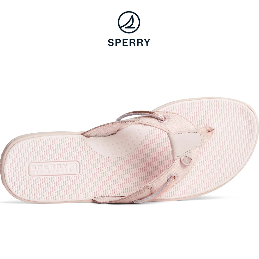 Women's Seafish Iridescent Sparkle Flip Flop - Blush (STS88588)