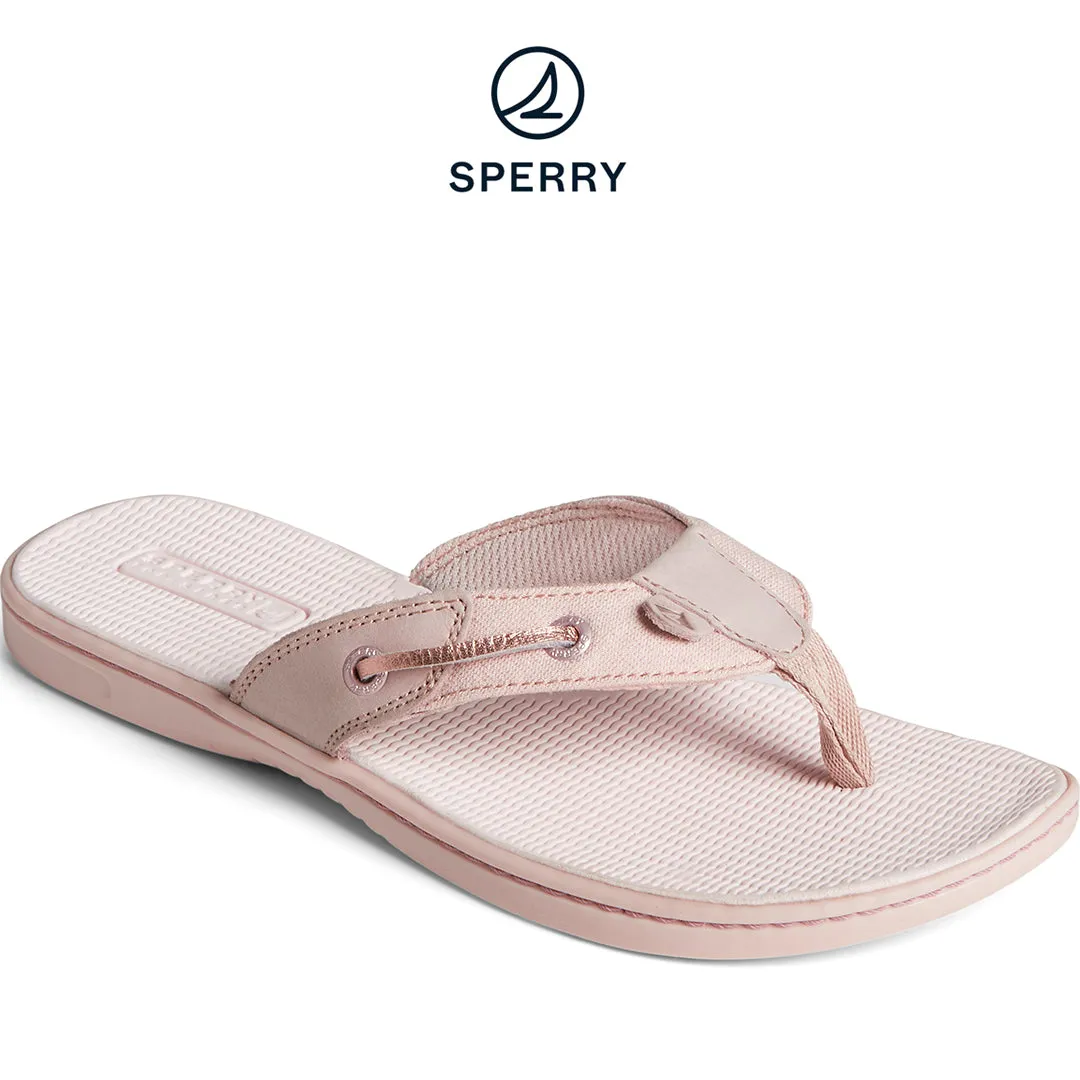 Women's Seafish Iridescent Sparkle Flip Flop - Blush (STS88588)