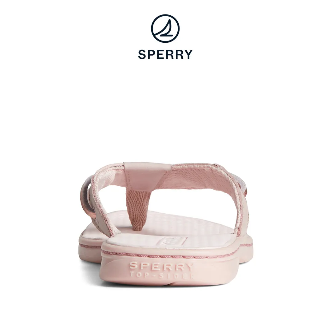 Women's Seafish Iridescent Sparkle Flip Flop - Blush (STS88588)