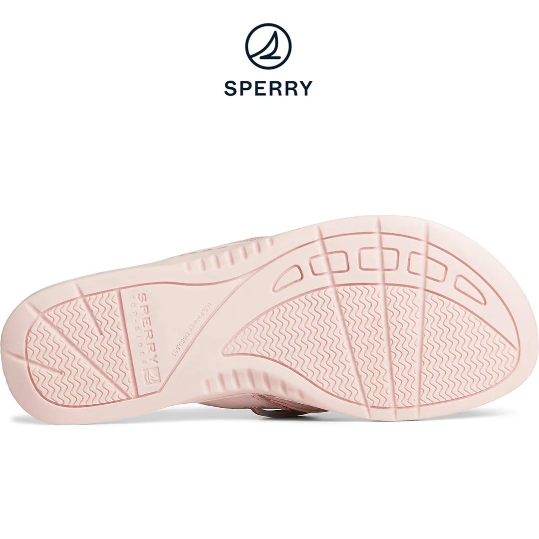 Women's Seafish Iridescent Sparkle Flip Flop - Blush (STS88588)