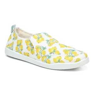Womens Vionic Venice "Malibu" Slip-On Canvas Sneaker - Lemons - 1 ONLY SIZE 10 - 20% OFF
